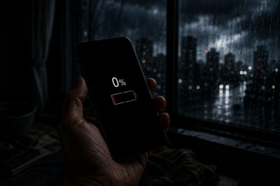 電気残量０になったスマホ画像