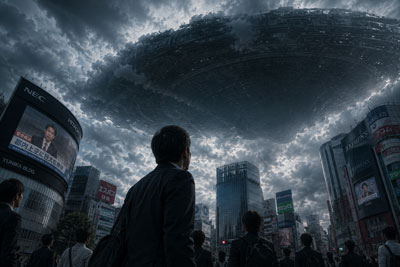 UFOが東京上空に現れた画像