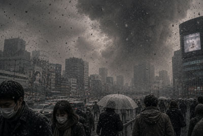東京に降灰する画像