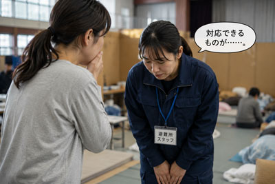 母にあやまる女性の画像